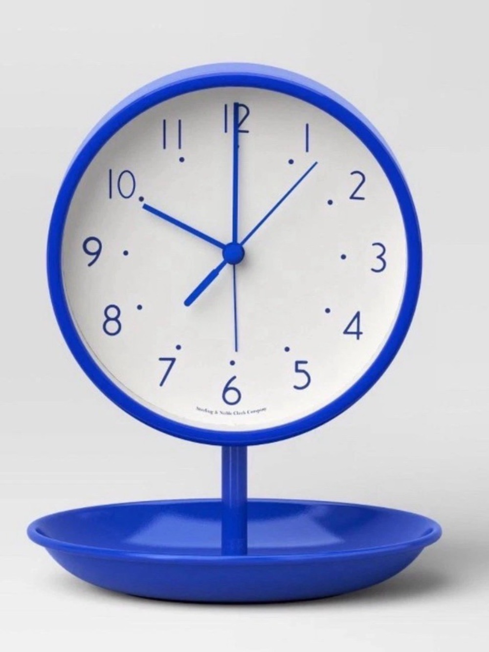 Blue Retro Alarm Clock with Trinket Tray - NWT